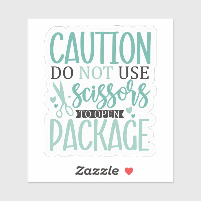 Adesivo Não utilize tesouras (Folha)