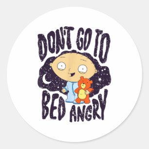 Adesivo Não Vá Para a Cama com Raiva Hora de Dormir Stewie