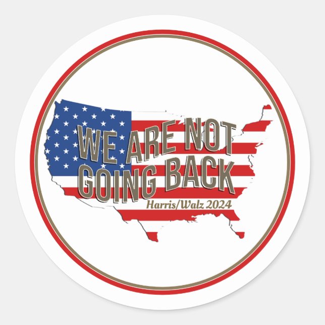 Adesivo Não vamos voltar aos EUA (Frente)