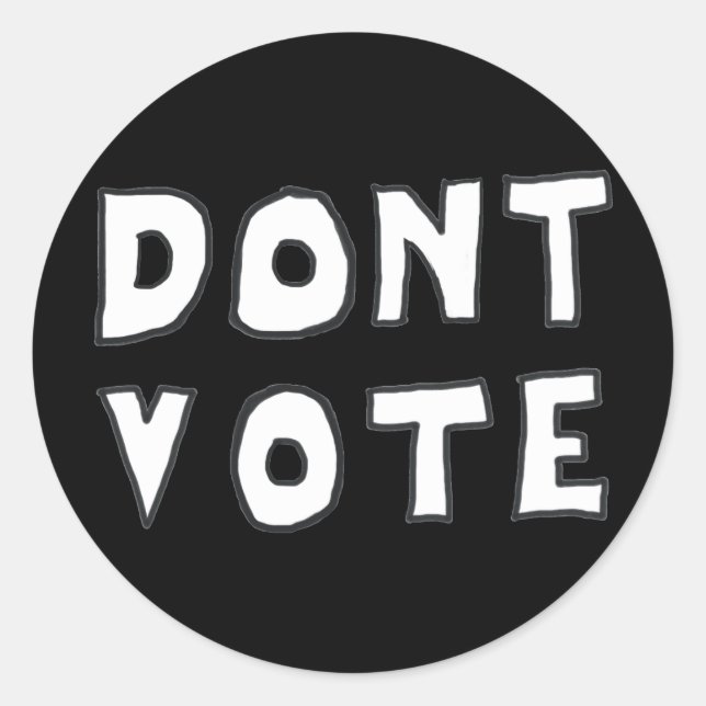 Adesivo Não votar (Frente)