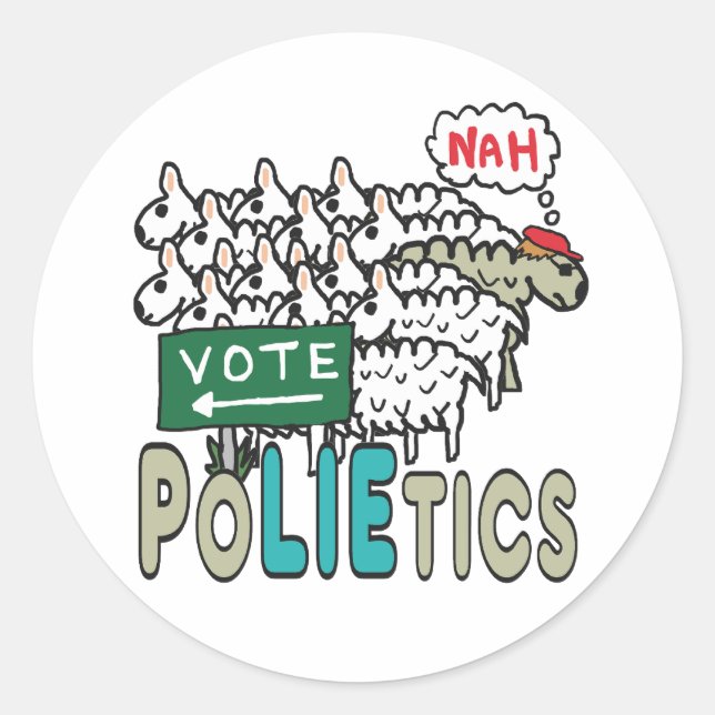 Adesivo Não Votar Política (Frente)