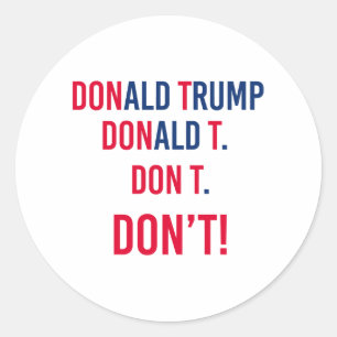 Adesivo NÃO VOTE TRUMP - Anti-Trump -