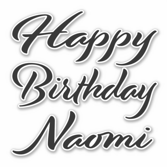 Adesivo Naomi Name Vorname black Sticker Geburtstag (Frente)
