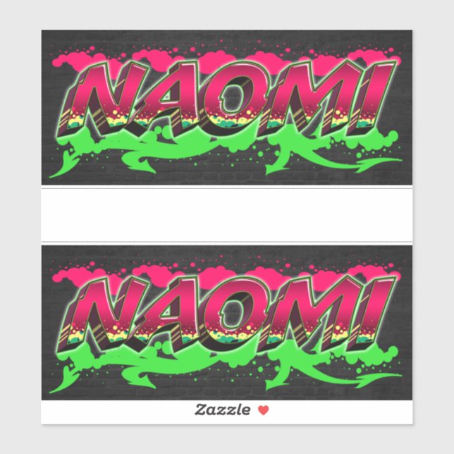 Adesivo Naomi Vorname Name Graffiti Aufkleber Sticker (Folha)