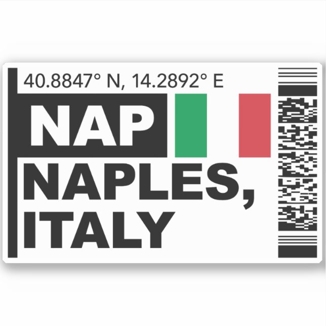 Adesivo NAP Naples Boarding Pass - Italy Travel (Frente)