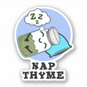 Adesivo Nap Thyme Engraçado Dormindo Herb Pun