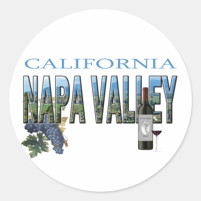 Adesivo Napa Valley, CA (Frente)