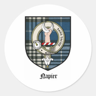 Adesivo Napier Clan Crest Crachá Tartan