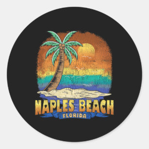 Adesivo Naples Beach Flórida Vintage angustiou Souvenir