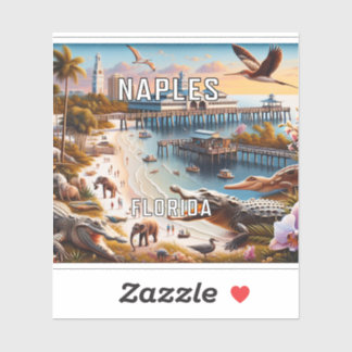 Adesivo Naples Florida 3 Inch Vinyl Sticker