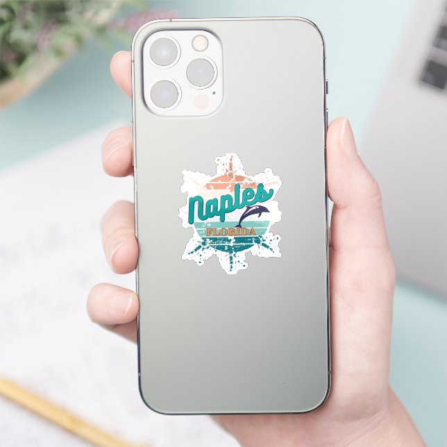 Adesivo Naples Florida Retro Vintage Explosão Sunset (Telefone)