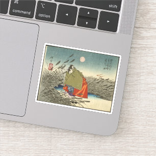 Adesivo Narihira and Nijo no Tsubone at the Fuji River