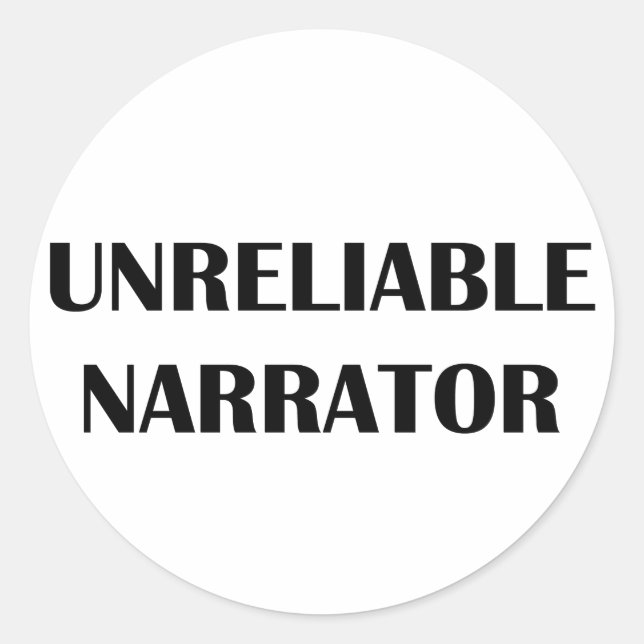 Adesivo Narrador não confiável (Frente)