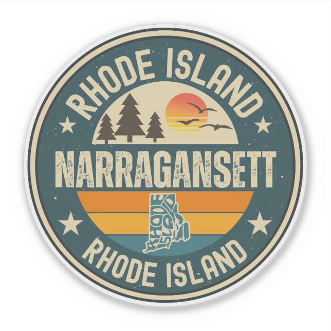 Adesivo Narragansett, Rhode Island (Frente)