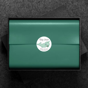 Adesivo Narwhal Green   Chá de animação de Cute Mint Ch