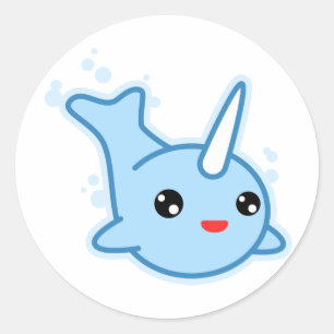 Adesivo Narwhal Kawaii