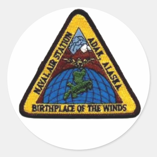 Adesivo NAS Adak, Alaska Sticker "Birthplace of Winds" (Frente)