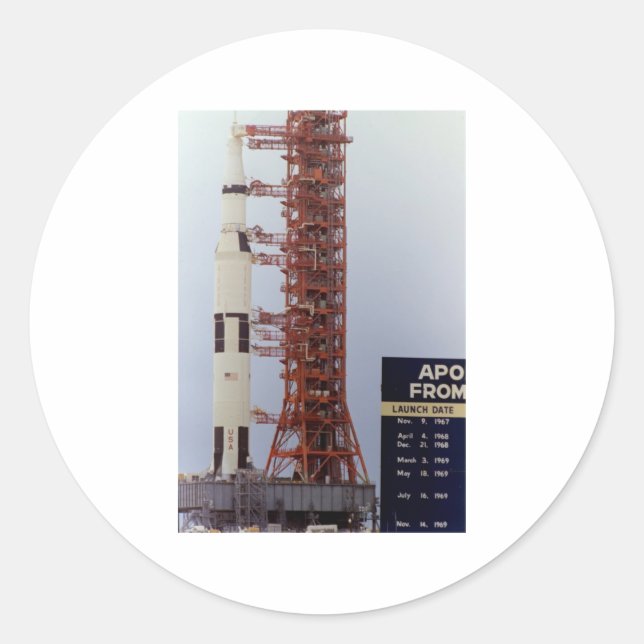 Adesivo NASA Apollo 15 Saturn V roll out (Frente)