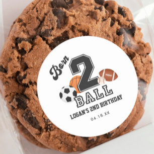 Adesivo Nascer 2 Ball Sport Themed Boy Party