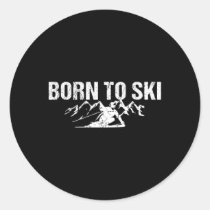Adesivo Nascer A Esqui Alpino Do Motto Ski