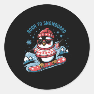 Adesivo Nascer A Neve Camisa De Pinguim Legal Snowboard