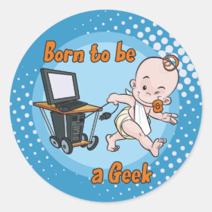 Adesivo Nascer a ser um geek