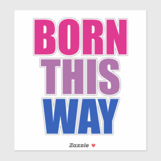 Adesivo Nascer Assim Como Orgulho Bi Bissexual LGBTQ