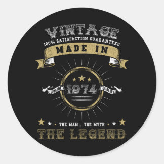 Adesivo Nascer Birthday Vintage de 1974