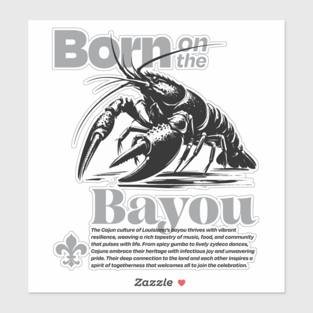 Adesivo Nascer clássico no Bayou Cajun Vibes (Folha)