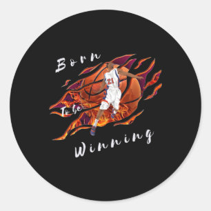 Adesivo Nascer de Ação de Basquete para Ganhar Design Espo