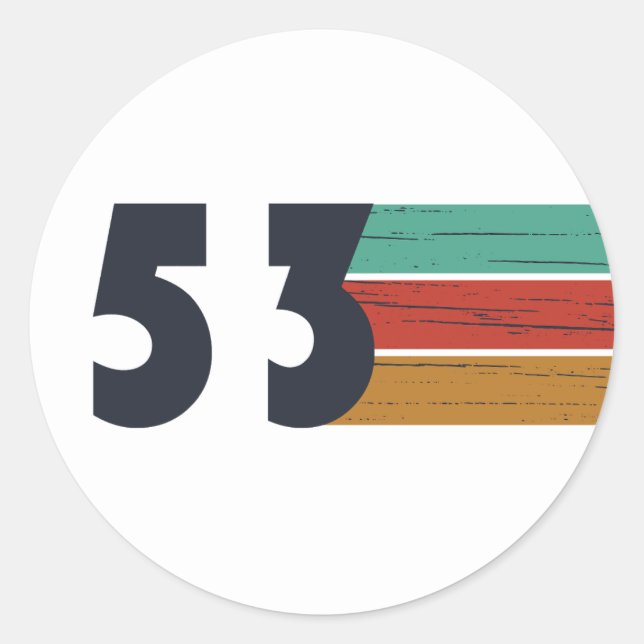 Adesivo nascer de aniversário de 1953 (Frente)