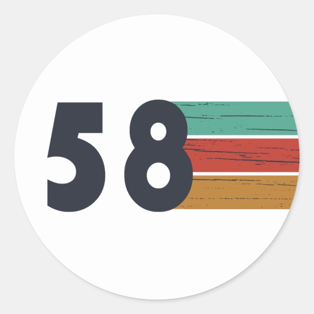 Adesivo nascer de aniversário de 1958 (Frente)