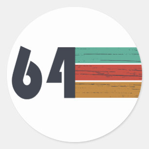 Adesivo nascer de aniversário de 1964