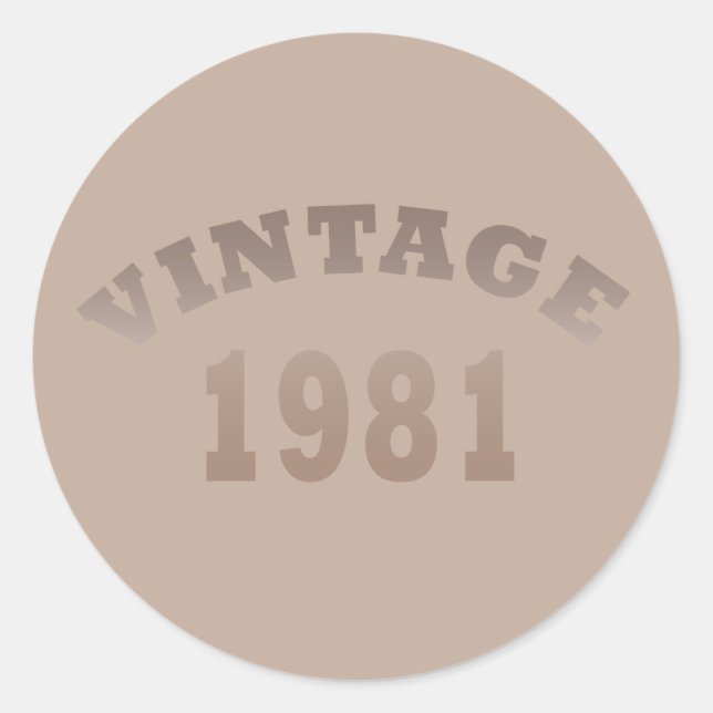 Adesivo Nascer de aniversário de 1981 (Frente)