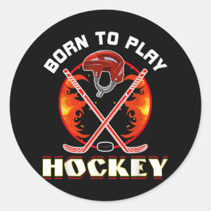 Adesivo Nascer De Jogar Hockey Com Amor Engraçado Com Espo
