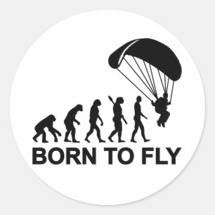 Adesivo Nascer de Skydiving da evolução a voar