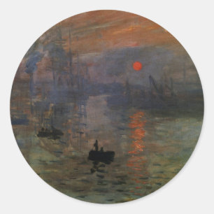 Adesivo Nascer do sol por Claude Monet, arte da impressão