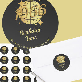 Adesivo Nascer em 1966, 60º aniversário, ponto de partida