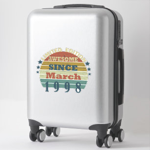 Adesivo nascer em março de 1998 Vintage aniversário