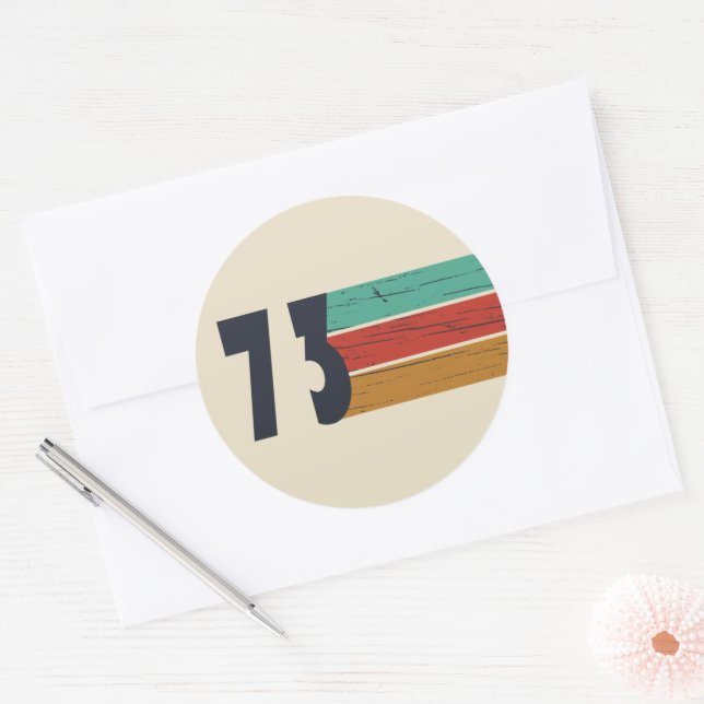 Adesivo nascer em presente de aniversário de 1973 (Envelope)