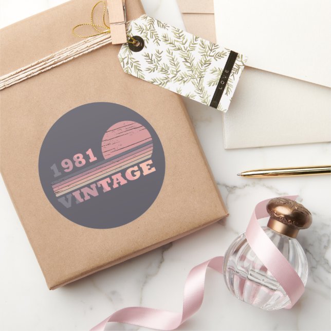 Adesivo nascer em presente de aniversário de 1981 (Presentear)