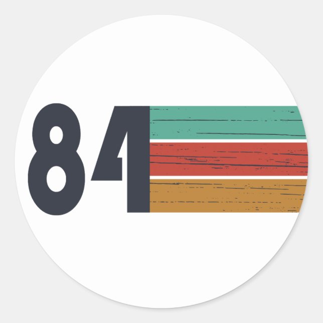 Adesivo nascer em presente de aniversário de 1984 (Frente)