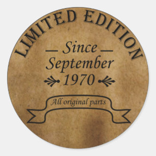 Adesivo nascer em setembro de 1970, data de nascimento