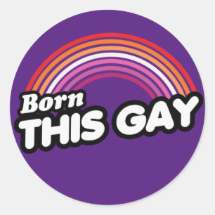 ADESIVO NASCER ESTA GAY (LESBIANO)