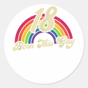 Adesivo Nascer Este Gay Arco-Íris 18 Orgulho gay de Aniver