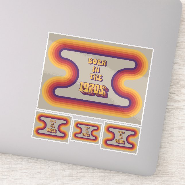 Adesivo Nascer na década de 1970, Milênio, geração X, ano  (Detalhe)