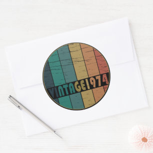 Adesivo Nascer na festa de aniversário de 1974