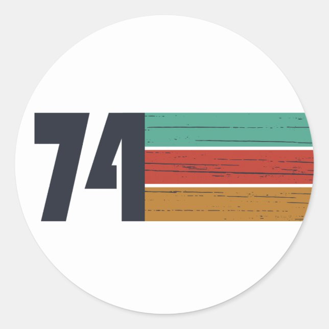 Adesivo nascer na festa de aniversário de 1974 (Frente)