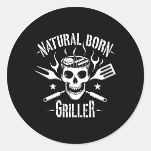 Adesivo Nascer Natural Griller Churrasco Engraçado Piada P