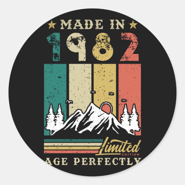 Adesivo Nascer No Aniversário De 1982 (Frente)